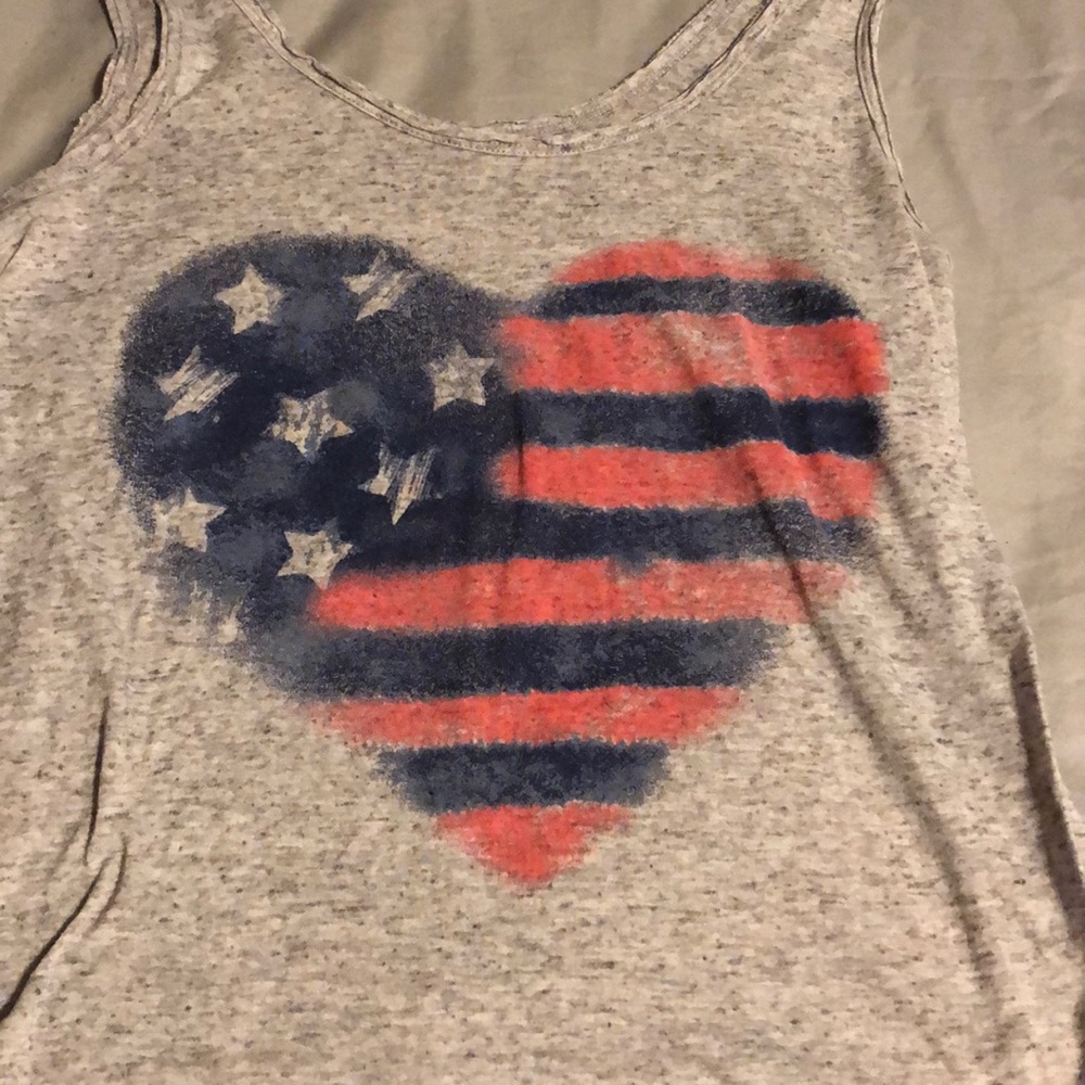 Heart American Flag Tank Top